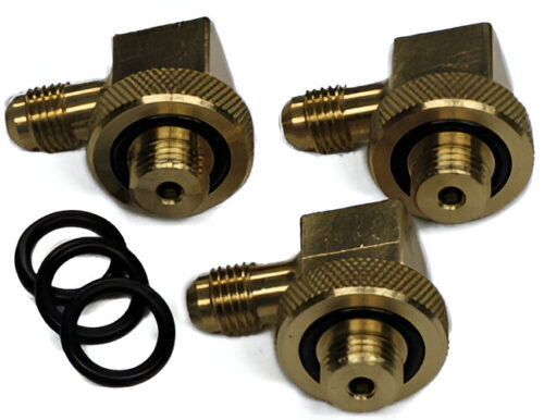 Mid-West Instrument 90° Swivel Quick Connect Backflow Test Cock Adapter, Set of 3