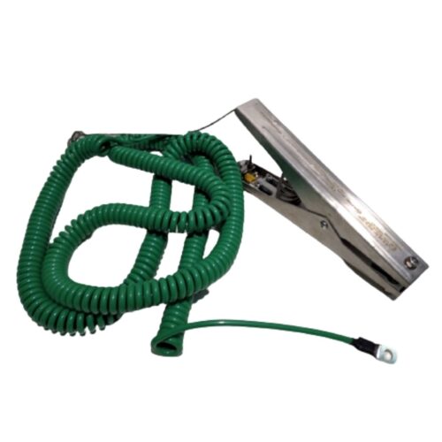 CMC Alptec SC-06 ATEX CE Approved Stainless Steel Grounding Clamp with 7m Green Spiral Cable, MOD