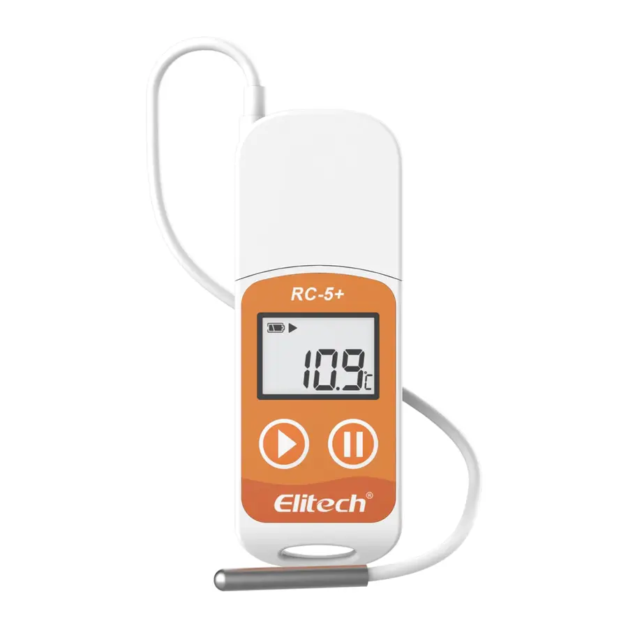 Elitech Rc 5+ Te Reusable Usb Temperature Data Logger With External Probe