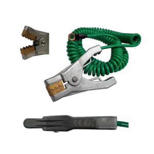 Sc04 grounding clamp with green spiral cable cmc