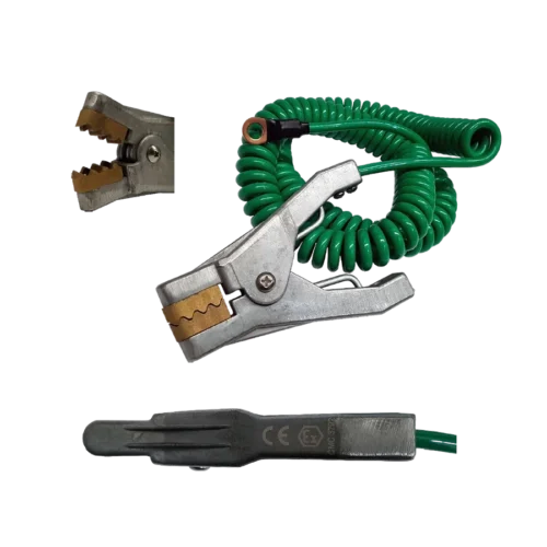 CMC Alptec SC04 ATEX-Approved Grounding Clamp and Green Spiral Cable