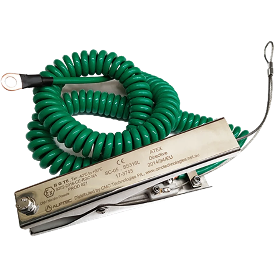 Sc05 Ground Clamp With Green Spiral Cable Cmc