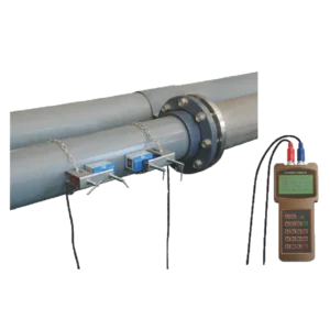Portable Handheld Ultrasonic Flow Meter With Transducers And Cable Clamp On