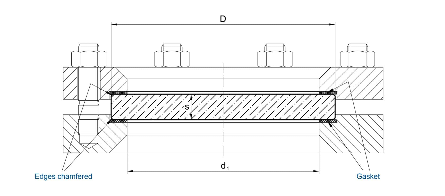 Soda Lime Sight Glass Drawing By Cmc