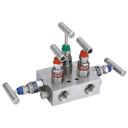 Mid West Model Stainless Steel 5 Valves DP Manifolds Image by CMC